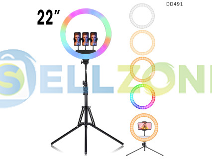 RGB φωτισμός LED Ring light 22 ιντσών με βάση - DD491